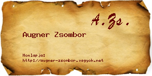 Augner Zsombor névjegykártya